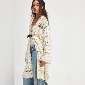 NWT FREE PEOPLE BALI JUNE CROCHET CARDI